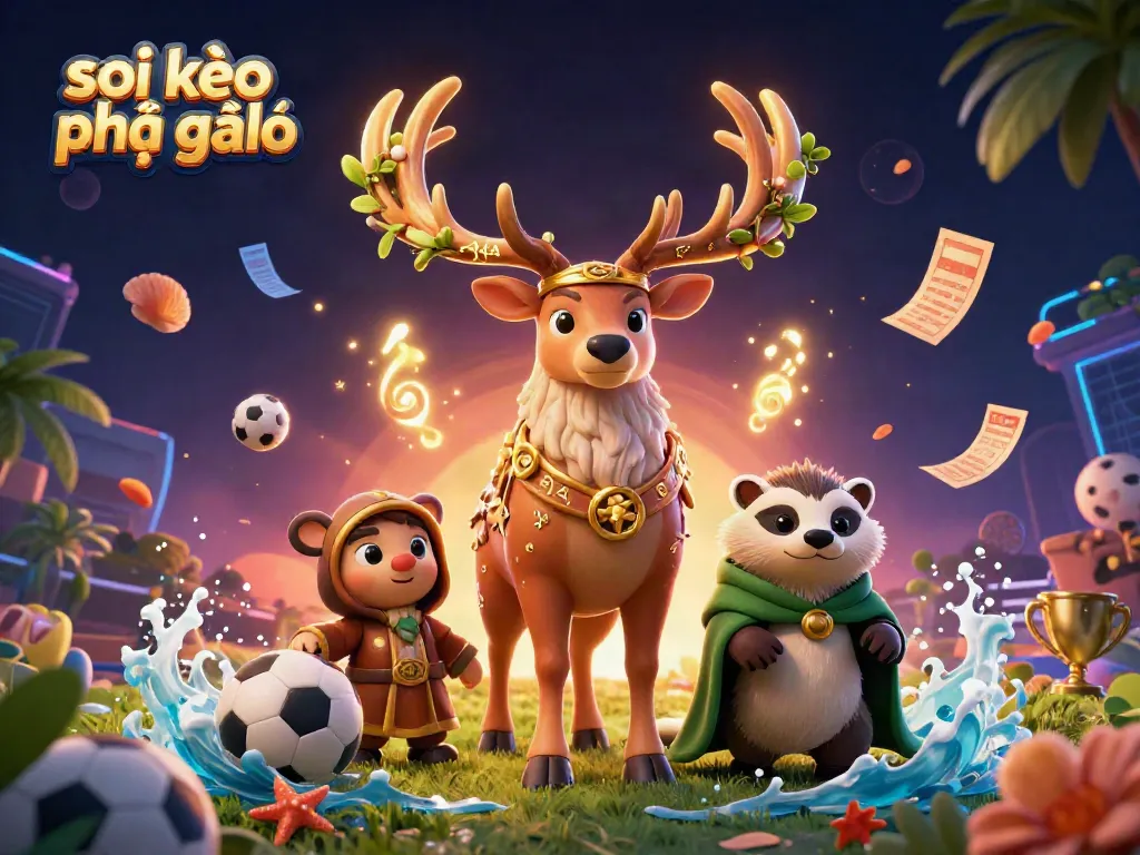 Soi kèo phạt góc sports betting scene featuring vibrant characters and dynamic elements.