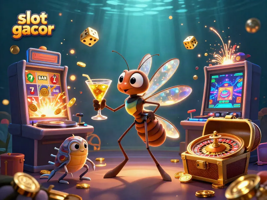 Experience exciting slot gacor adventures in 2026 with animated casino characters and dynamic game elements.