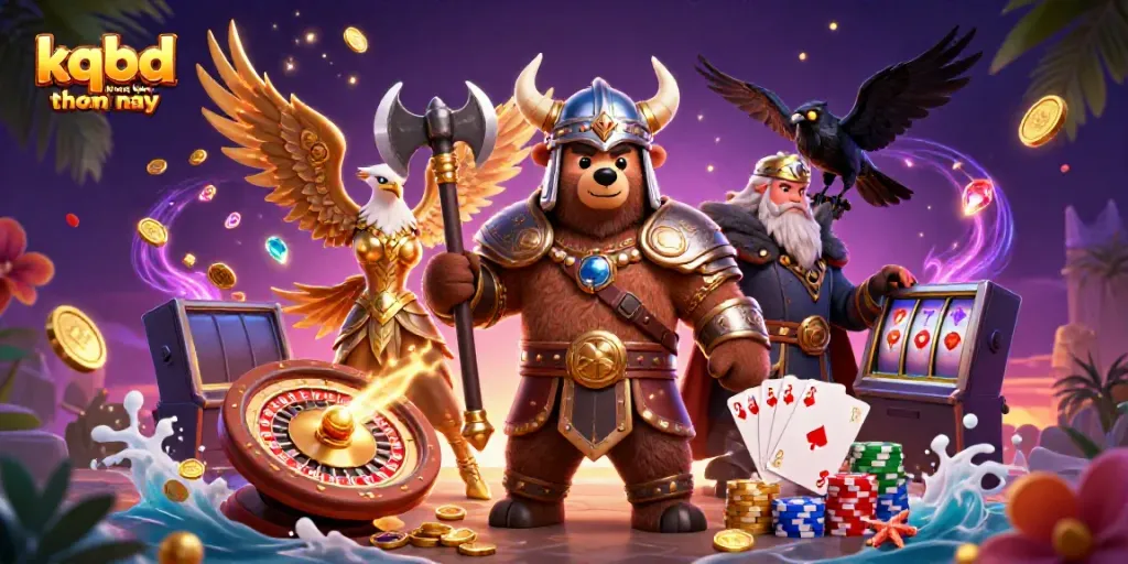Experience the excitement of kqbd truc tuyen hom nay with 3D character dynamics and vivid casino elements.