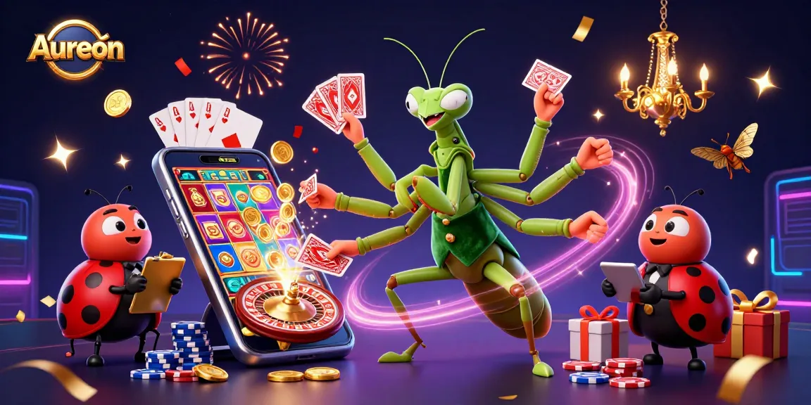 Aureon casino brings excitement with vibrant game elements in a stunning 3D illustration