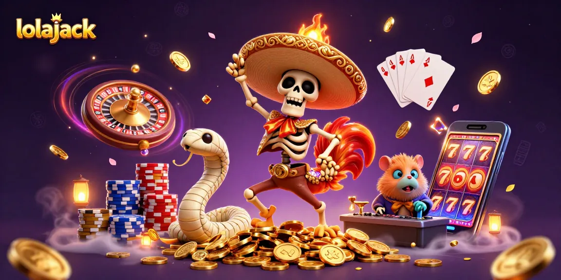 Experience exciting gameplay at Lolajack with vibrant 3D casino characters and elements.