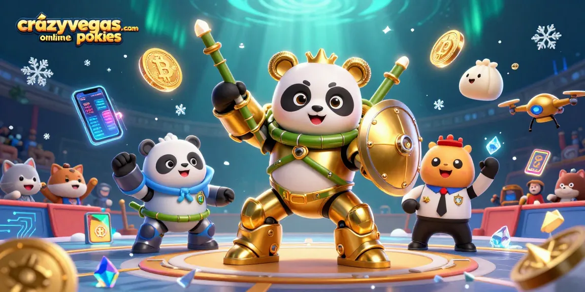 Experience the thrill of crazyvegas.com online pokies in a vibrant 3D gaming scene with dynamic characters and rich visuals.